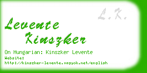 levente kinszker business card